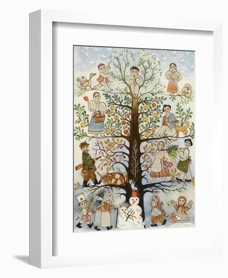 Les quatre saisons-null-Framed Giclee Print