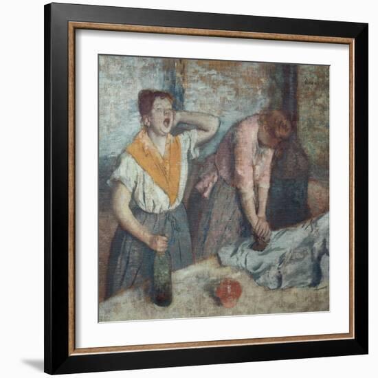 Les Repasseuses (Two Laundresses)-Edgar Degas-Framed Giclee Print