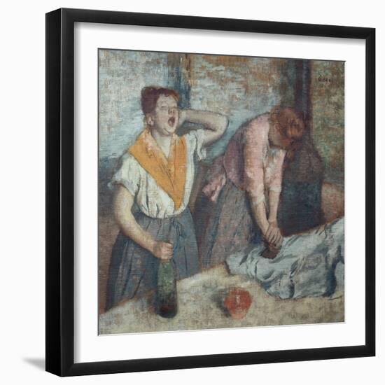 Les Repasseuses (Two Laundresses)-Edgar Degas-Framed Giclee Print