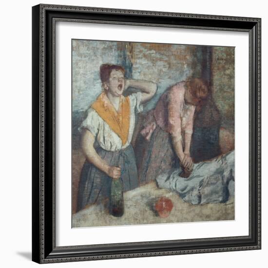 Les Repasseuses (Two Laundresses)-Edgar Degas-Framed Giclee Print