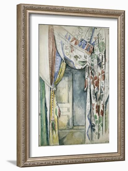 Les rideaux-Paul Cézanne-Framed Giclee Print