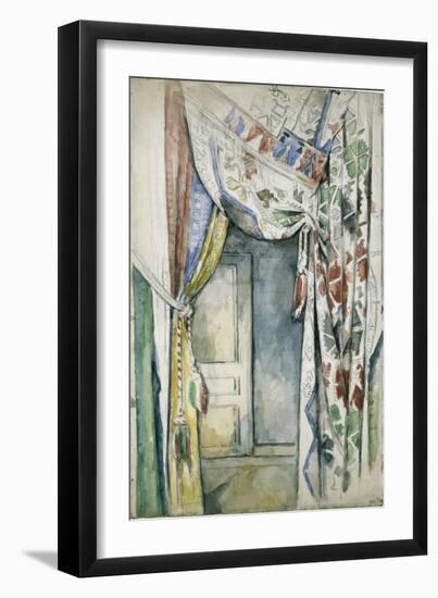 Les rideaux-Paul Cézanne-Framed Giclee Print