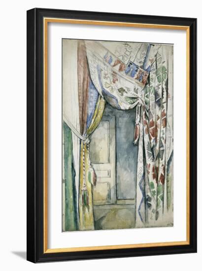 Les rideaux-Paul Cézanne-Framed Giclee Print