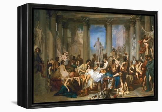 Les romains de la decadence, 1847.-Thomas Couture-Framed Premier Image Canvas