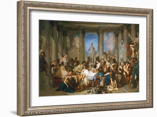 Les romains de la decadence, 1847.-Thomas Couture-Framed Giclee Print