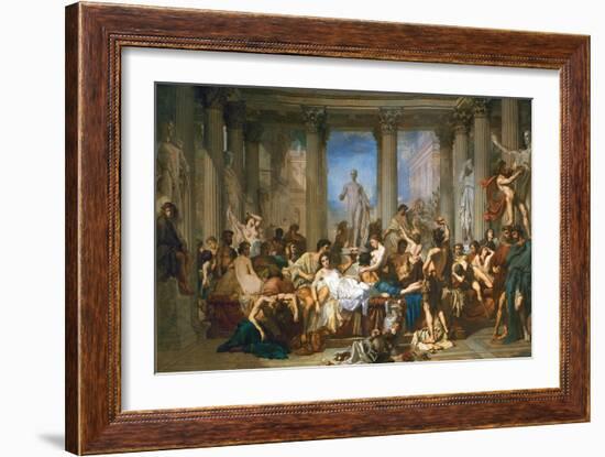 Les romains de la decadence, 1847.-Thomas Couture-Framed Giclee Print