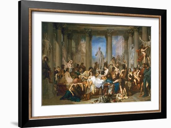 Les romains de la decadence, 1847.-Thomas Couture-Framed Giclee Print