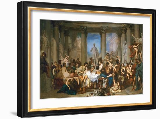 Les romains de la decadence, 1847.-Thomas Couture-Framed Giclee Print