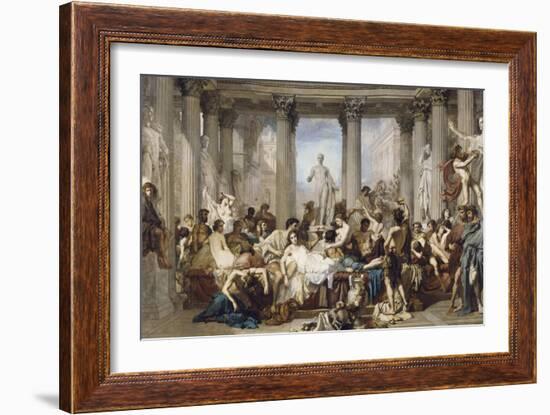 Les Romains de la Décadence-Thomas Couture-Framed Giclee Print