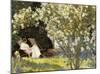 Les Roses-Peter Severin Kroyer-Mounted Premium Giclee Print