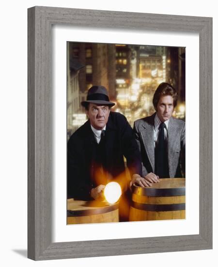 Les Rues by San Francisco THE STREETS OF SAN FRANCISCO with Karl Malden and Michael Douglas, 1972-7-null-Framed Photo