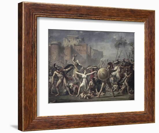 Les Sabines Arretant Le Combat-Jacques-Louis David-Framed Giclee Print