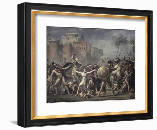 Les Sabines Arretant Le Combat-Jacques-Louis David-Framed Giclee Print