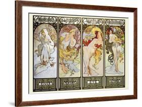 Les Saisons-Alphonse Mucha-Framed Art Print