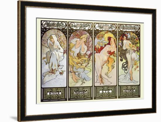 Les Saisons-Alphonse Mucha-Framed Art Print