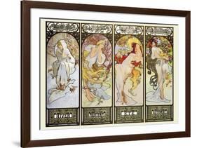 Les Saisons-Alphonse Mucha-Framed Art Print