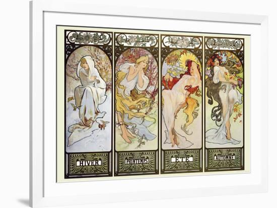 Les Saisons-Alphonse Mucha-Framed Art Print