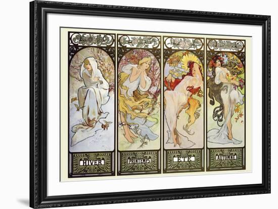 Les Saisons-Alphonse Mucha-Framed Art Print