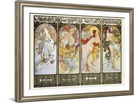 Les Saisons-Alphonse Mucha-Framed Art Print