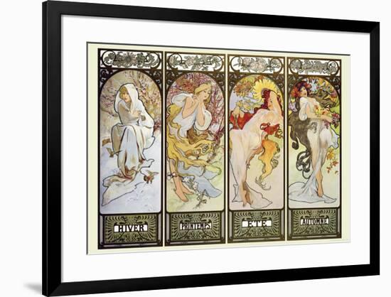 Les Saisons-Alphonse Mucha-Framed Art Print