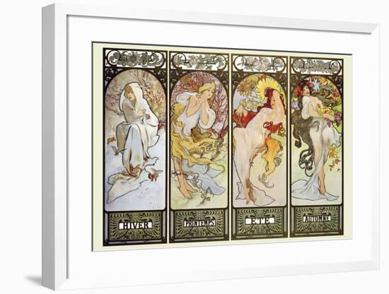 Les Saisons-Alphonse Mucha-Framed Art Print