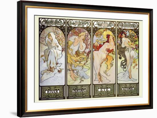 Les Saisons-Alphonse Mucha-Framed Art Print