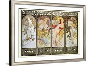 Les Saisons-Alphonse Mucha-Framed Art Print