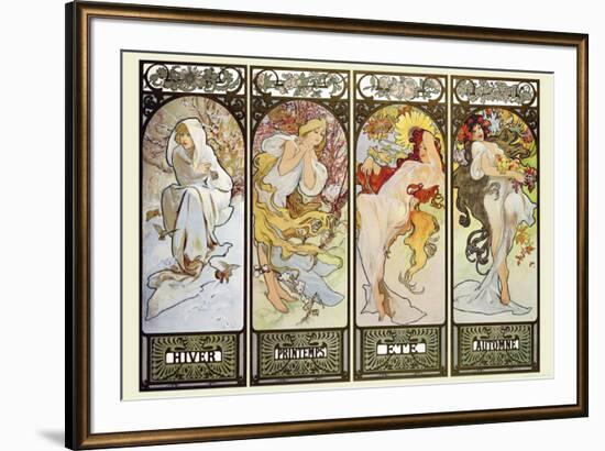 Les Saisons-Alphonse Mucha-Framed Art Print