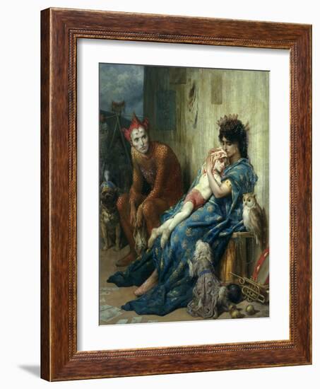 Les Saltimbanques, 1874-Gustave Dor?-Framed Giclee Print