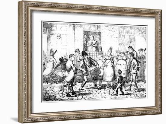 Les Savoyards, 1818-George Cruikshank-Framed Giclee Print