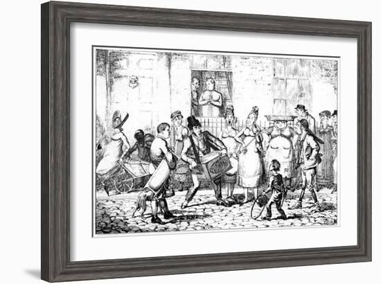 Les Savoyards, 1818-George Cruikshank-Framed Giclee Print