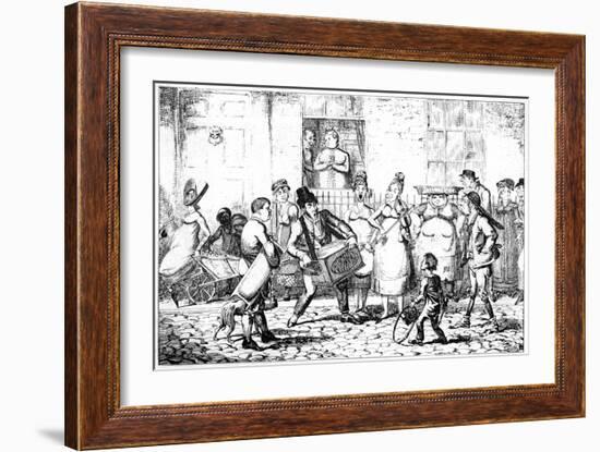 Les Savoyards, 1818-George Cruikshank-Framed Giclee Print