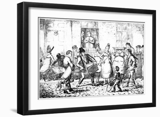 Les Savoyards, 1818-George Cruikshank-Framed Giclee Print