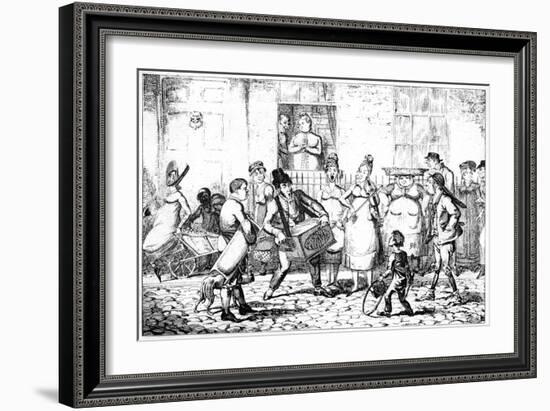 Les Savoyards, 1818-George Cruikshank-Framed Giclee Print
