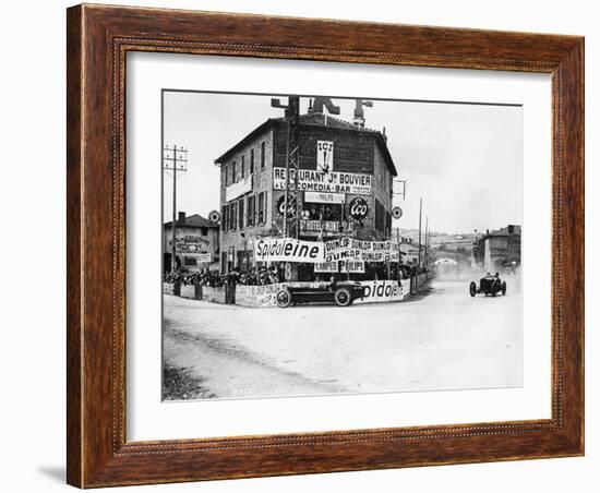 Les Sept Chemins Hairpin at the French Grand Prix, Lyons, 1924-null-Framed Premium Photographic Print