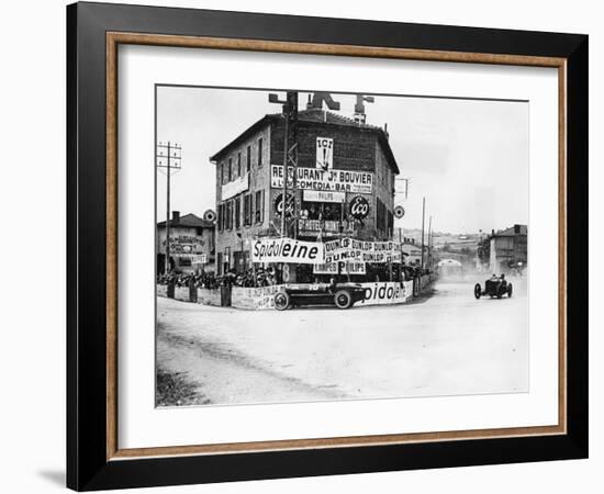 Les Sept Chemins Hairpin at the French Grand Prix, Lyons, 1924-null-Framed Premium Photographic Print