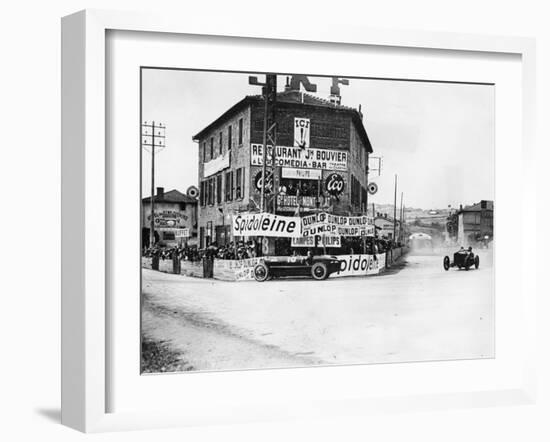 Les Sept Chemins Hairpin at the French Grand Prix, Lyons, 1924-null-Framed Premium Photographic Print