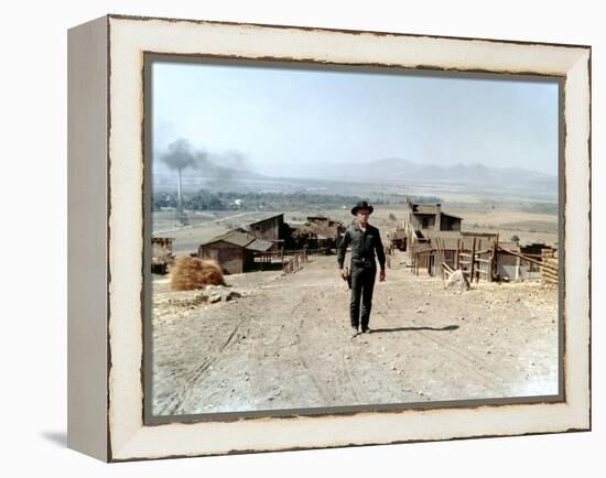 Les sept Mercenaires The MAGNIFICENT SEVEN by John Sturges with Yul Brynner, 1960 (photo)-null-Framed Stretched Canvas