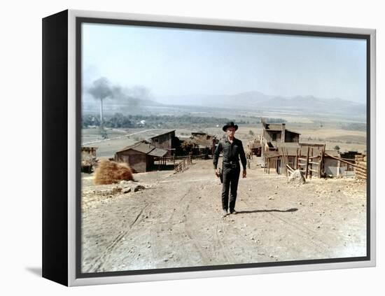 Les sept Mercenaires The MAGNIFICENT SEVEN by John Sturges with Yul Brynner, 1960 (photo)-null-Framed Stretched Canvas