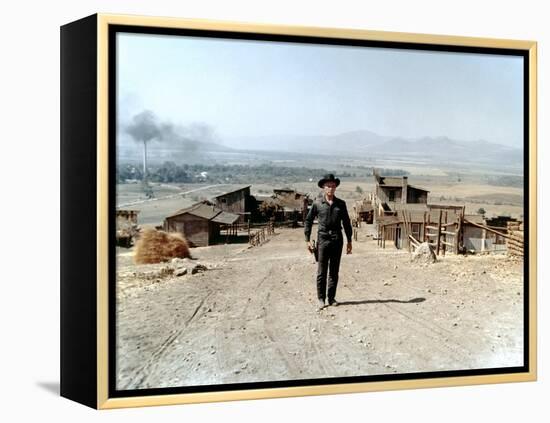 Les sept Mercenaires The MAGNIFICENT SEVEN by John Sturges with Yul Brynner, 1960 (photo)-null-Framed Stretched Canvas