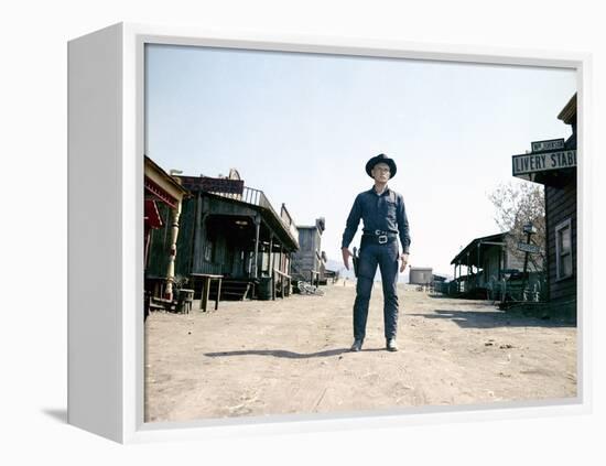 Les sept Mercenaires The MAGNIFICENT SEVEN by John Sturges with Yul Brynner, 1960 (photo)-null-Framed Stretched Canvas