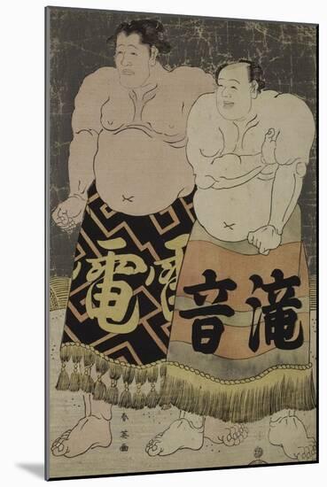 Les Sumô Takinoto Sogoro et Raiden Tame-emon-Katsukawa Shunei-Mounted Giclee Print