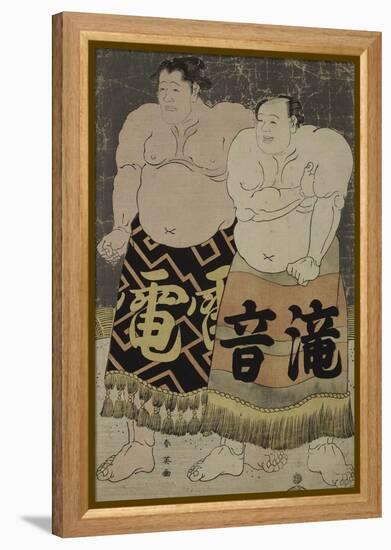Les Sumô Takinoto Sogoro et Raiden Tame-emon-Katsukawa Shunei-Framed Premier Image Canvas