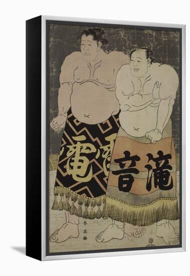 Les Sumô Takinoto Sogoro et Raiden Tame-emon-Katsukawa Shunei-Framed Premier Image Canvas