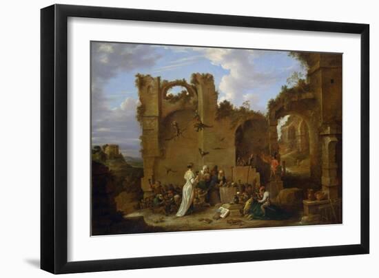 Les Tentations De Saint Antoine  L'ermite Saint Antoine Le Grand (251-356) (Ou Saint Antoine L'erm-David the Younger Teniers-Framed Giclee Print