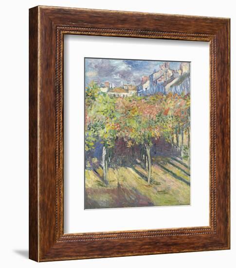 Les Tilleuls a? Poissy, 1882-Claude Monet-Framed Art Print