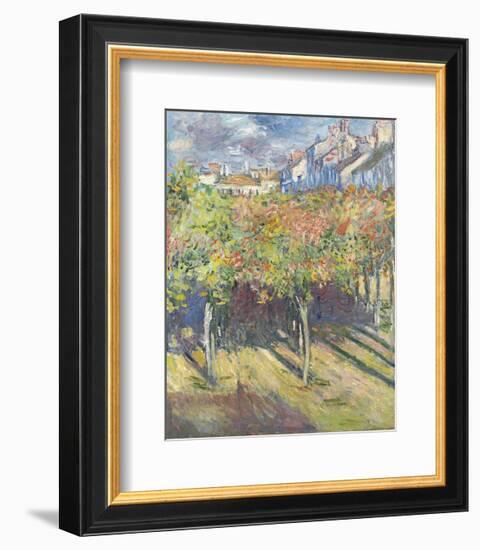 Les Tilleuls a? Poissy, 1882-Claude Monet-Framed Art Print