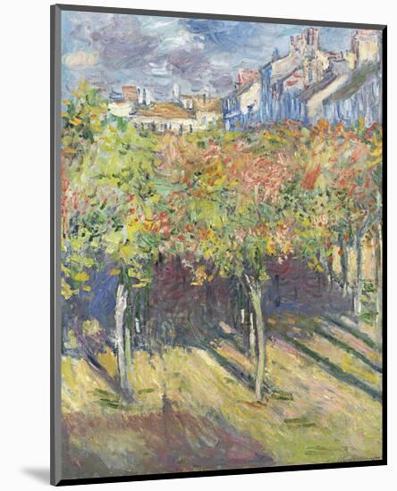 Les Tilleuls a? Poissy, 1882-Claude Monet-Mounted Art Print