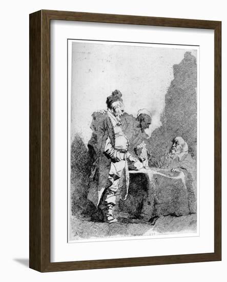 Les Traitants, C1750-1800-Jean-Honore Fragonard-Framed Giclee Print