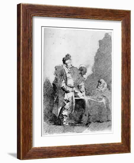 Les Traitants, C1750-1800-Jean-Honore Fragonard-Framed Giclee Print